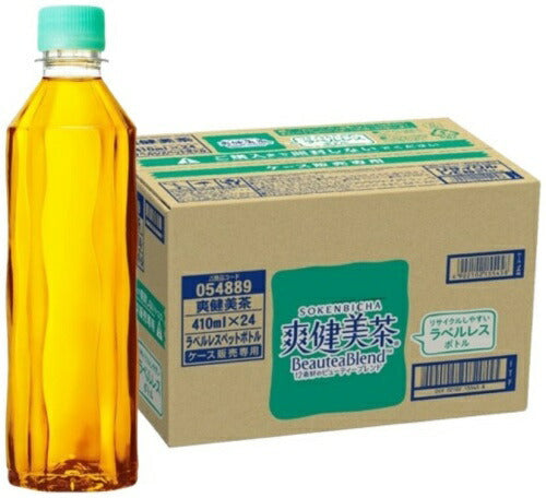コカ・コーラ 爽健美茶 ラベルレス 410ml ペットボトル 24本入 お茶 ブレンド茶 カフェインゼロ