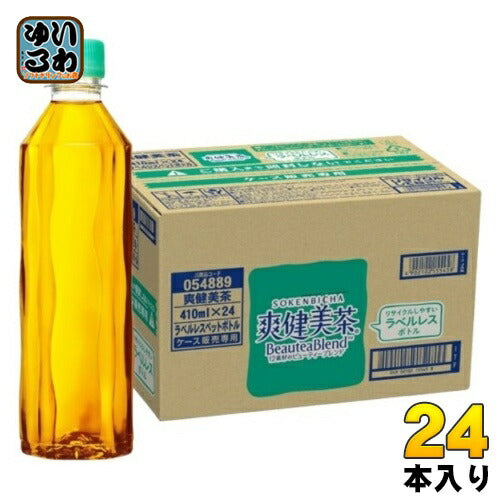 コカ・コーラ 爽健美茶 ラベルレス 410ml ペットボトル 24本入 お茶 ブレンド茶 カフェインゼロ