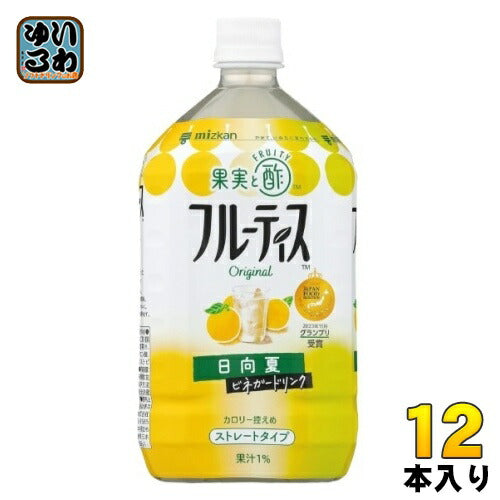 ミツカン フルーティス 日向夏 ストレート 1L ペットボトル 12本 (6本入×2 まとめ買い) お酢飲料 果実と酢 りんご酢