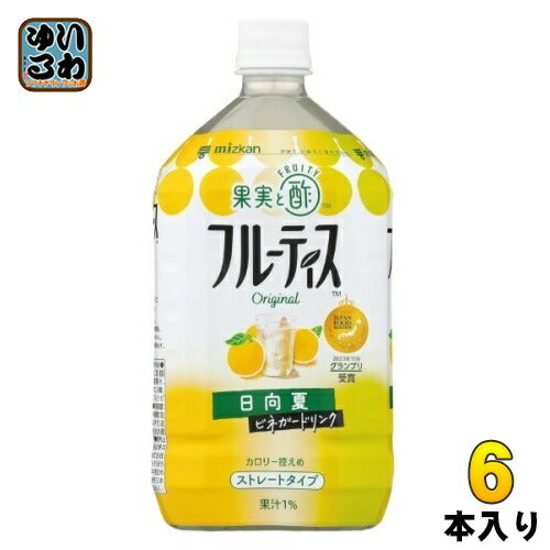 ミツカン フルーティス 日向夏 ストレート 1L ペットボトル 6本入 お酢飲料 果実と酢 りんご酢