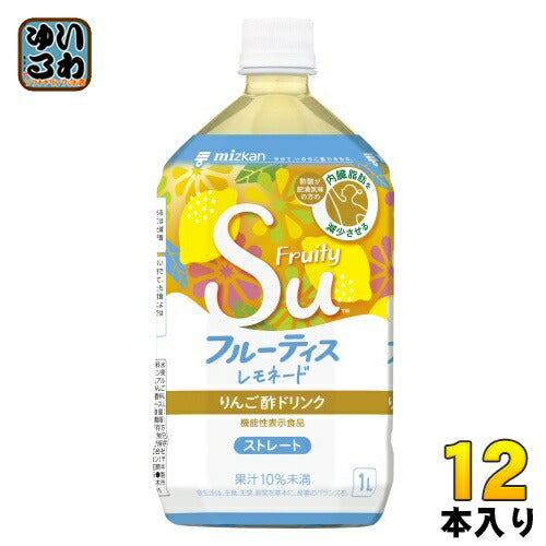 ミツカン フルーティス レモネード ストレート 1L ペットボトル 12本 (6本入×2 まとめ買い) 酢飲料