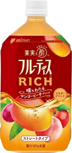ミツカン フルーティス リッチ マンゴーピーチ ストレート 1000ml ペットボトル 6本入 酢飲料 ストレートタイプ 桃 ビネガー