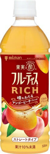 ミツカン フルーティス リッチ マンゴーピーチ ストレート 500ml ペットボトル 24本入 RICH 酢飲料 ストレートタイプ 桃 ビネガー