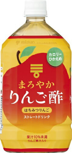 ミツカン まろやかりんご酢 はちみつりんご ストレート 1L ペットボトル 6本入 酢飲料 ビネガードリンク 飲むお酢
