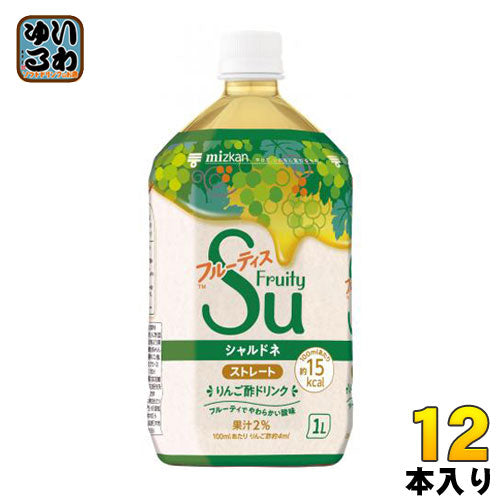ミツカン フルーティス シャルドネ ストレート 1L ペットボトル 12本 (6本入×2 まとめ買い) 〔酢飲料〕