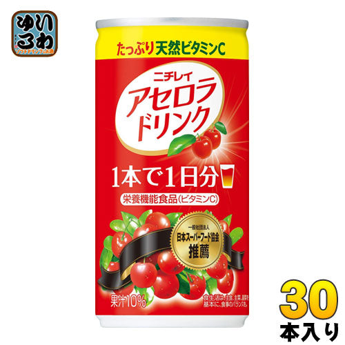 ニチレイ アセロラドリンク 190g 缶 30本入 サントリー 〔果汁飲料〕