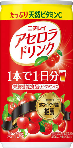 ニチレイ アセロラドリンク 190g 缶 60本 (30本入×2 まとめ買い) サントリー 〔果汁飲料〕