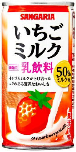 サンガリア いちごミルク 190g 缶 30本入