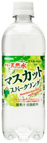 サンガリア 伊賀の天然水 マスカットスパークリング 500ml ペットボトル 48本 (24本入×2 まとめ買い)