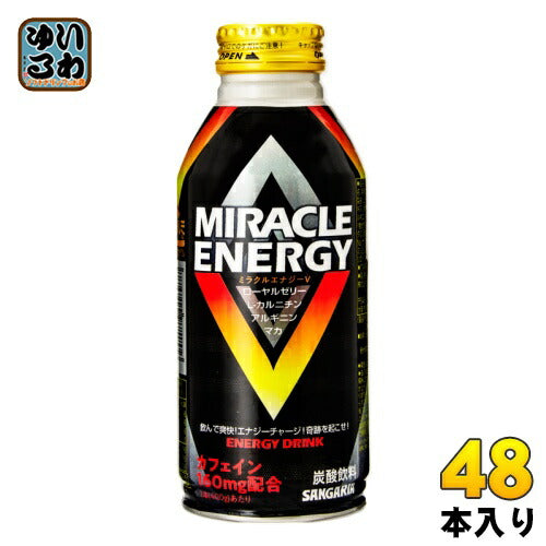 サンガリア ミラクルエナジーV 400g ボトル缶 48本 (24本入×2 まとめ買い)