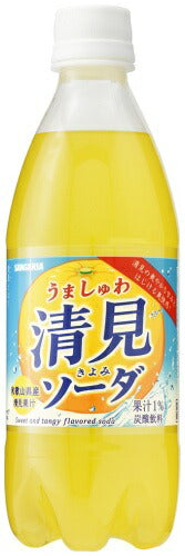 サンガリア うましゅわ 清見ソーダ 500ml ペットボトル 24本入 炭酸飲料 炭酸ジュース 期間限定