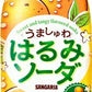 サンガリア うましゅわ はるみソーダ 500ml ペットボトル 48本 (24本入×2 まとめ買い) 炭酸飲料 愛媛県産 期間限定 みかん オレンジ