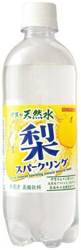 サンガリア 伊賀の天然水 梨スパークリング 500ml ペットボトル 24本入 炭酸