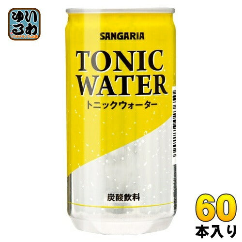 サンガリア トニックウォーター 190g 缶 60本 (30本入×2 まとめ買い) 炭酸飲料