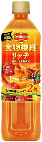 デルモンテ 食物繊維リッチ 900g ペットボトル 12本入 野菜ジュース