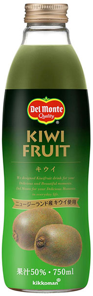 デルモンテ キウイ 50％ 750ml 瓶 12本 (6本入×2 まとめ買い) 〔果汁飲料〕