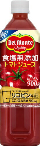 デルモンテ 食塩無添加 トマトジュース 900g ペットボトル 12本入 （野菜ジュース）