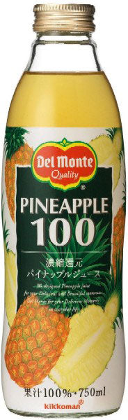 デルモンテ パイナップルジュース 100％ 750ml 瓶 6本入 〔果汁飲料〕