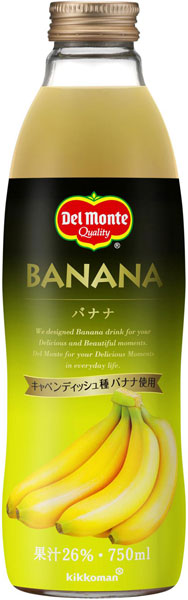 デルモンテ バナナ 26％ 750ml 瓶 6本入 〔果汁飲料〕