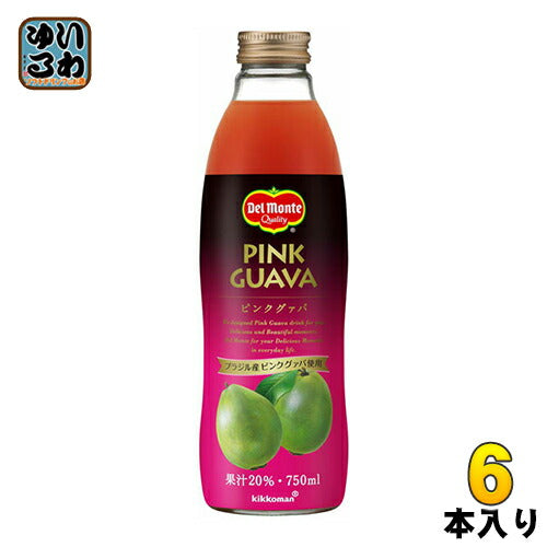 デルモンテ ピンクグァバ 20％ 750ml 瓶 6本入 〔果汁飲料〕