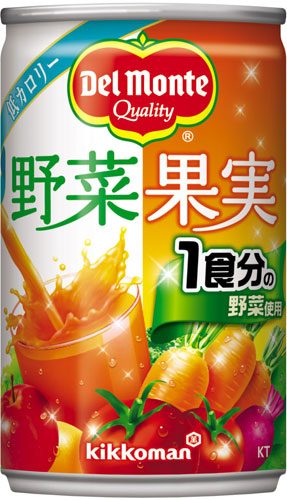 デルモンテ KT 野菜果実 160g 缶 80本 (20本入×4 まとめ買い) 野菜ジュース 〔デルモンテ 野菜ジュース 缶 野菜ミックス〕