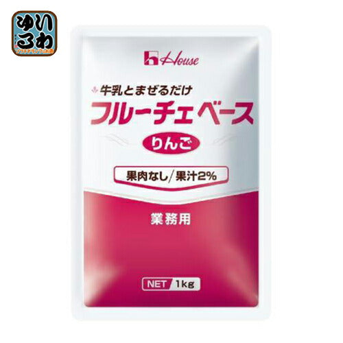 ハウス フルーチェベース りんご 業務用 1kg パウチ 6袋入 〔フルーチェ　リンゴ　デザートベース　アップル〕