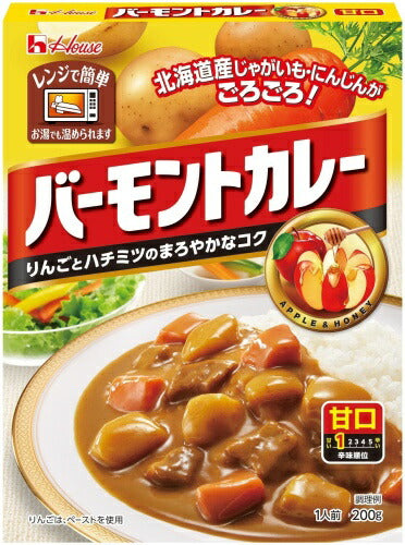 ハウス バーモントカレー レトルト 甘口 200g 60個 (30個入×2 まとめ買い)
