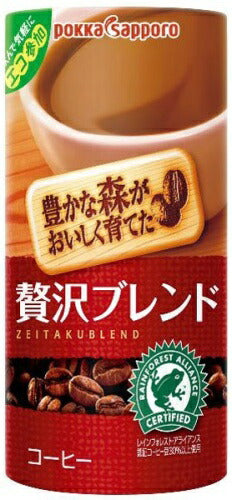 ポッカサッポロ 豊かな森がおいしく育てた贅沢ブレンド 195g カート缶 90本 (30本入×3 まとめ買い)