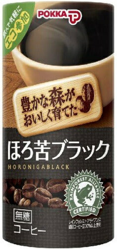 ポッカサッポロ 豊かな森がおいしく育てたほろ苦ブラック 195g カート缶 90本 (30本入×3 まとめ買い)