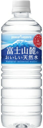 ポッカサッポロ 富士山麓のおいしい天然水 590ml ペットボトル 24本入 ミネラルウォーター 水 中軟水