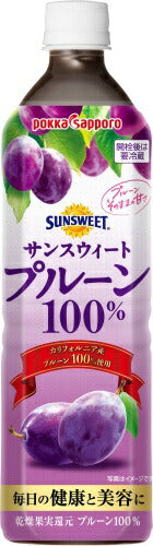 ポッカサッポロ サンスウィート プルーン 100％ 900ml ペットボトル 24本 (12本入×2 まとめ買い) 果汁飲料 プラム