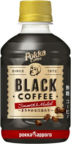 ポッカサッポロ ポッカコーヒー ブラックスムース&マイルド 270ml ペットボトル 72本 (24本入×3 まとめ買い)