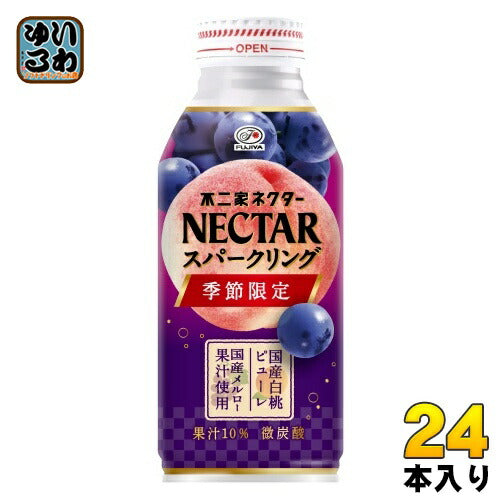 伊藤園 不二家ネクター スパークリング 白桃＆メルロー 380ml ボトル缶 24本入 微炭酸 炭酸飲料 季節限定