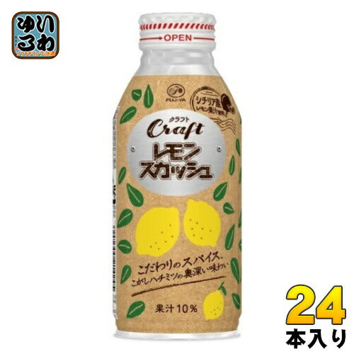 伊藤園 不二家 クラフトレモンスカッシュ 380ml ボトル缶 24本入 レスカ 炭酸飲料 レモン
