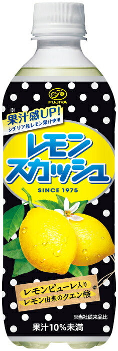 伊藤園 不二家 レモンスカッシュ 500ml ペットボトル 24本入 レスカ 炭酸飲料 檸檬 果汁