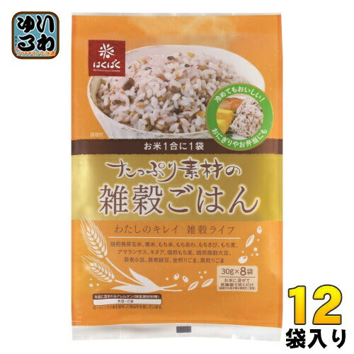 はくばく たっぷり素材の雑穀ごはん 240g 12袋 (6袋入×2 まとめ買い)