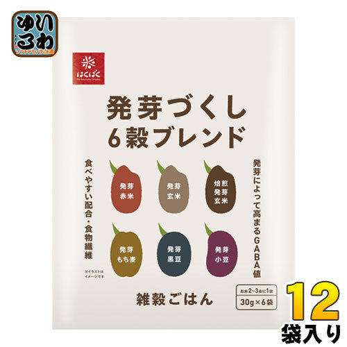 はくばく 発芽づくし6穀ブレンド 180g 12袋 (6袋入×2 まとめ買い)