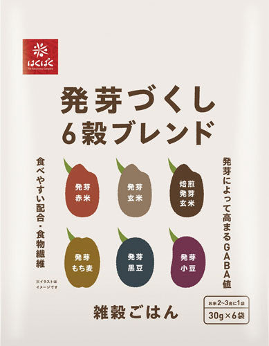 はくばく 発芽づくし6穀ブレンド 180g 12袋 (6袋入×2 まとめ買い)