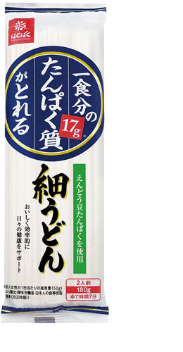 はくばく 一食分のたんぱく質がとれる 細うどん 180g 20個入