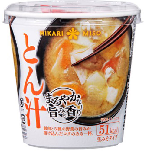ひかり味噌 カップみそ汁 まろやかな旨みと香り とん汁 60個入 〔即席みそ汁 味噌汁 生みそ インスタント 豚汁 カップみそ汁〕