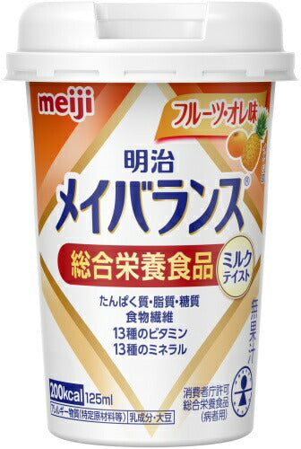 明治 メイバランス Mini カップ フルーツ・オレ味 125ml カップ 24本入 飲料 栄養調整食品 栄養補給