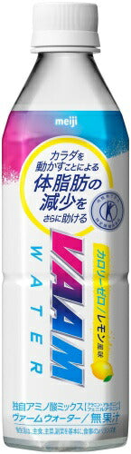 明治 VAAM ヴァームウォーターレモン風味 500ml ペットボトル 24本入 スポーツドリンク 熱中症対策 特定保健用食品 トクホ