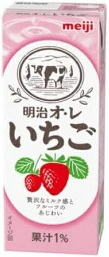 明治 オレ いちご 200ml 紙パック 72本 (24本入×3 まとめ買い)