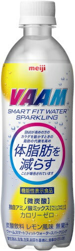 明治 VAAM ヴァーム スマートフィットウォーター スパークリング 500ml ペットボトル 48本 (24本入×2 まとめ買い) 機能性表示食品 微炭酸 スポーツドリンク カロリーゼロ