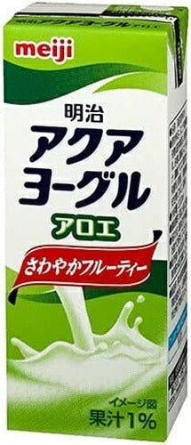 明治 アクアヨーグル アロエ 200ml 紙パック 24本入 乳酸菌 ヨーグルト 飲料