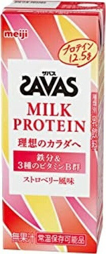 明治 ザバス ミルクプロテイン ストロベリー風味 200ml 紙パック 24本入