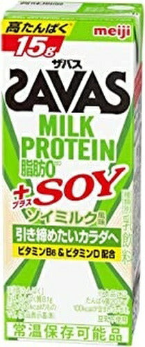 明治 ザバス ミルクプロテイン 脂肪ゼロ +SOY ソイミルク風味 200ml 紙パック 24本入