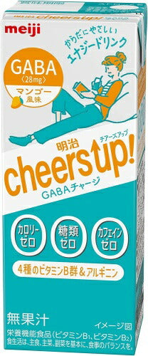 明治 cheers up! チアーズアップ GABAチャージ 200ml 紙パック 72本 (24本入×3 まとめ買い) エナジードリンク 栄養機能食品