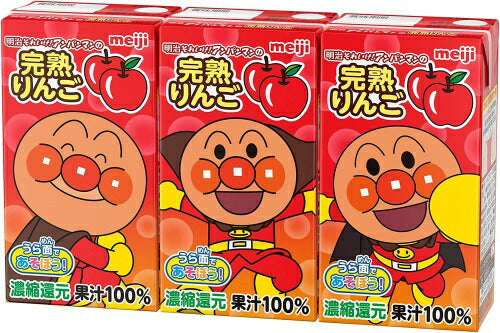 明治 それいけ！アンパンマンの 完熟りんご 125ml 紙パック 72本 (36本入×2 まとめ買い)