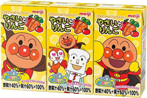明治 それいけ！アンパンマンの やさいとりんご 125ml 紙パック 36本入